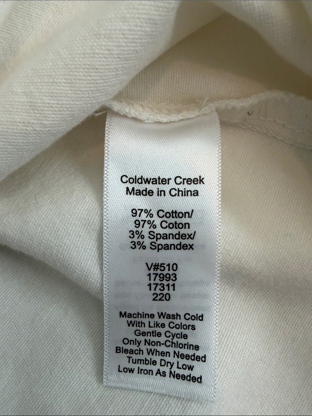 Coldwater Creek Cream Button-Front Jean Jacket XL - Picture 4 of 9